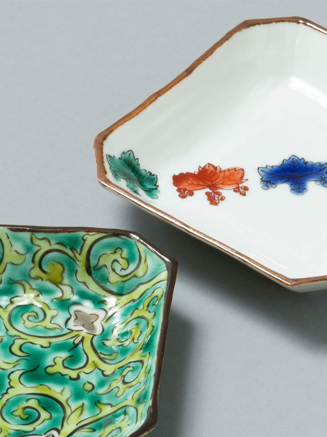 須田菁華　色絵草花文湯呑　2客　箱なし 2代 須田菁華 古代オリエント文様湯呑 – Gallery Nisui