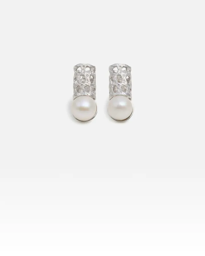 リロ ピアス〈ロールレース〉シルバー