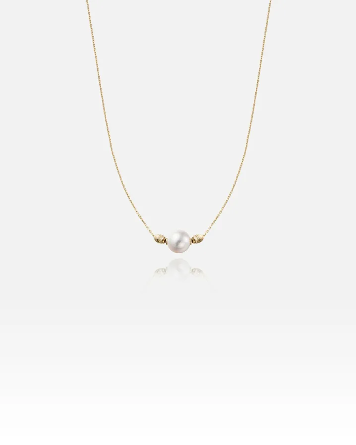 ネックレス〈18KYG アコヤ真珠〉