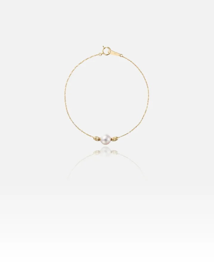 ブレスレット〈18KYG アコヤ真珠〉