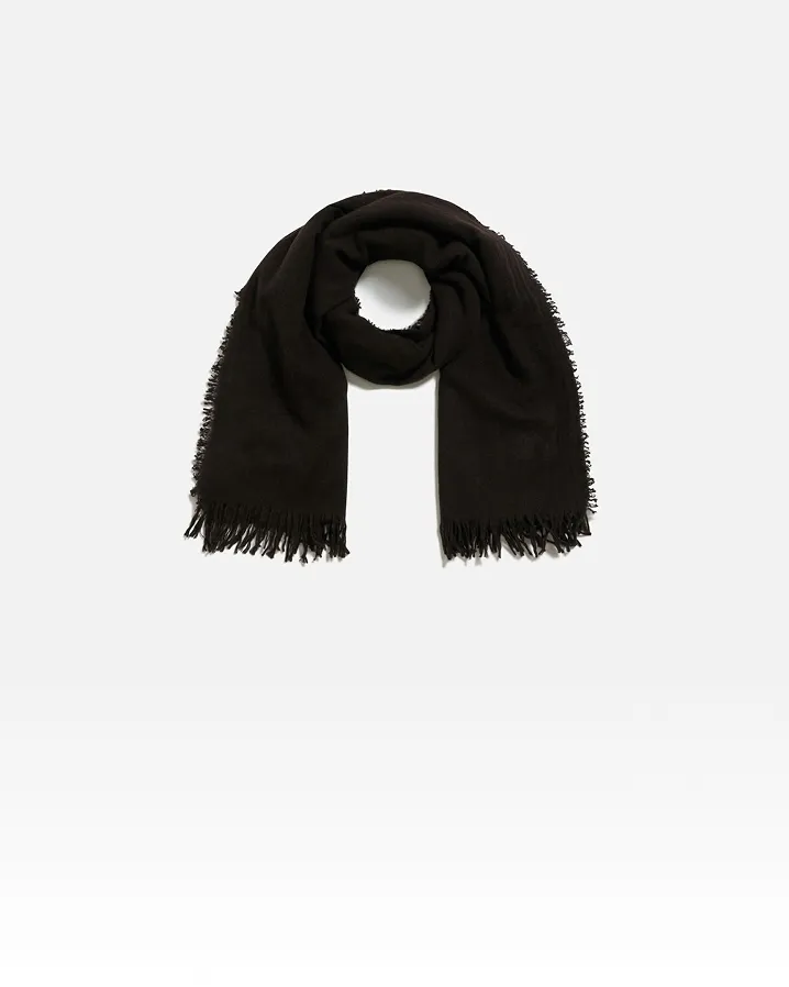 アソースメレ 　カシミヤマイクロバスケットストールii ダークブラウン