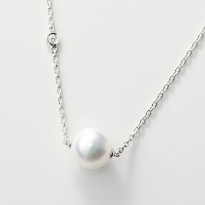 ネックレス〈18KWG アコヤ真珠 ダイヤモンド〉 |ネックレス ...