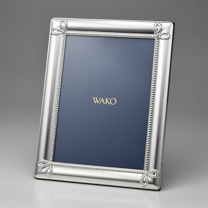 ワコー　銀製　フレーム　銀座和光 WAKO 写真立て　無垢インテリア小物