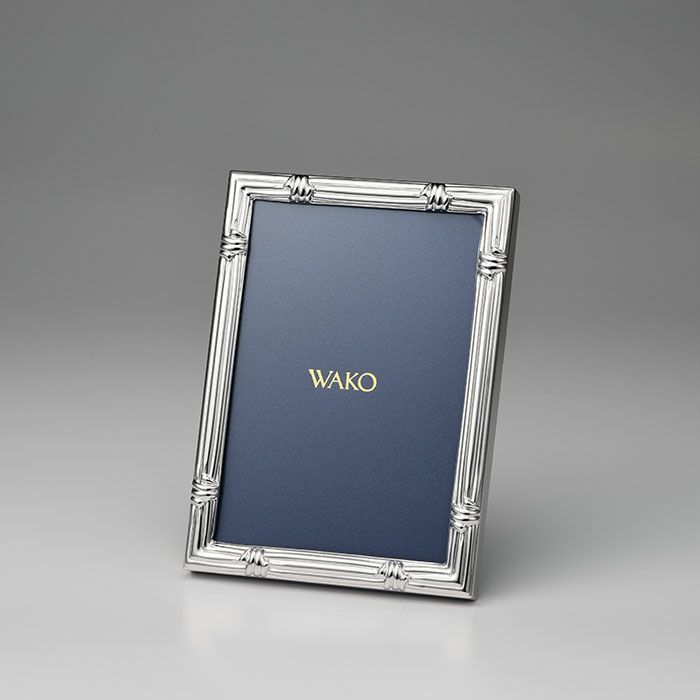 銀座和光 WAKO 廃盤 10インチ 銀製 写真立て フォトフレーム ムジ 