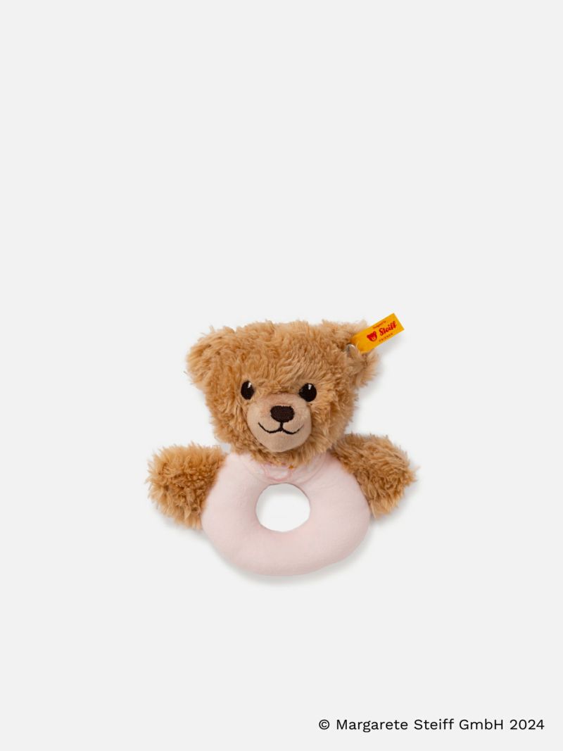シュタイフ グリップトイ 「おやすみクマちゃん」（ピンク） |ベビー 
