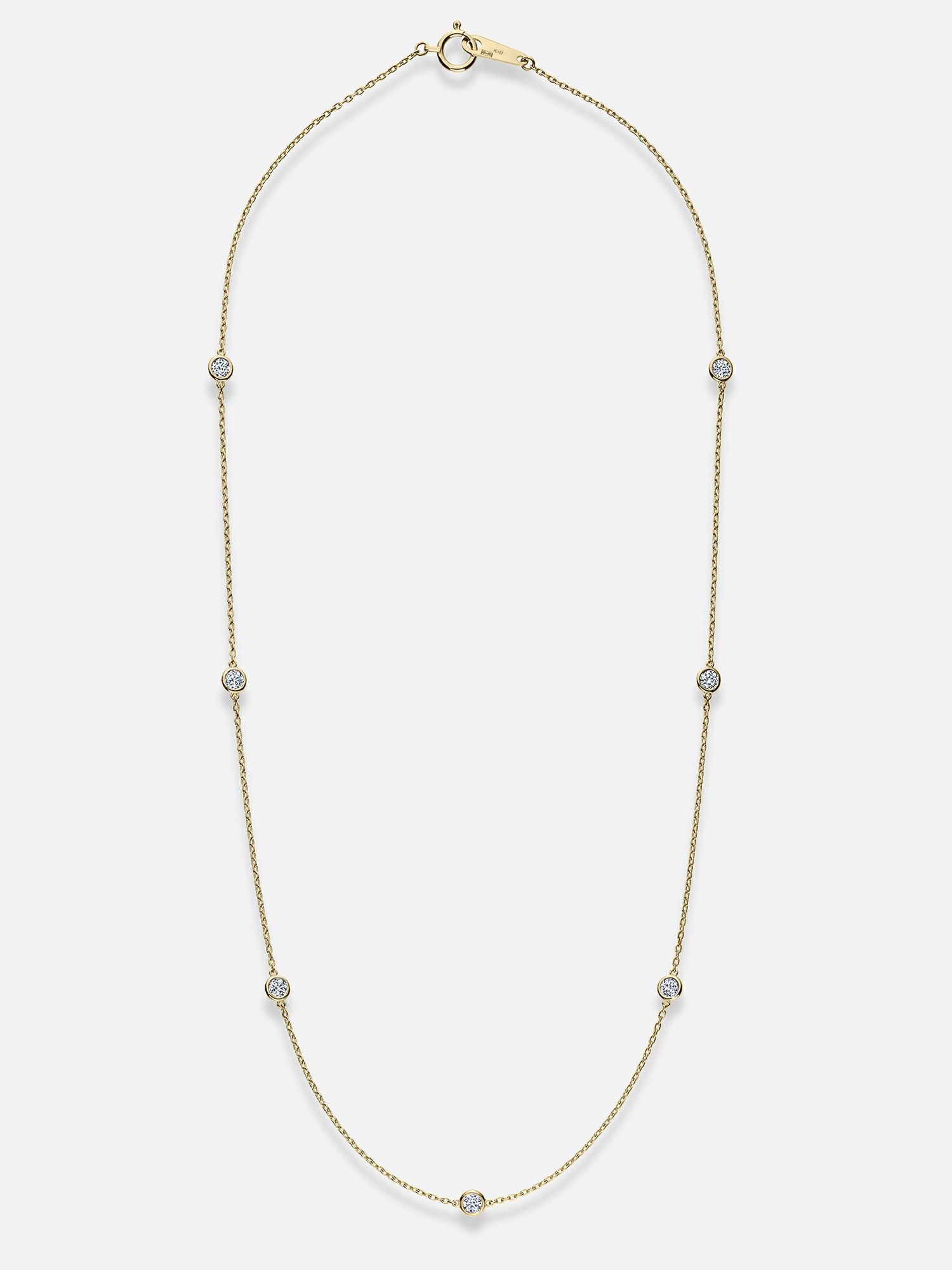 ネックレス〈18KYG ダイヤモンド／ステーションタイプ〉 |ネックレス  