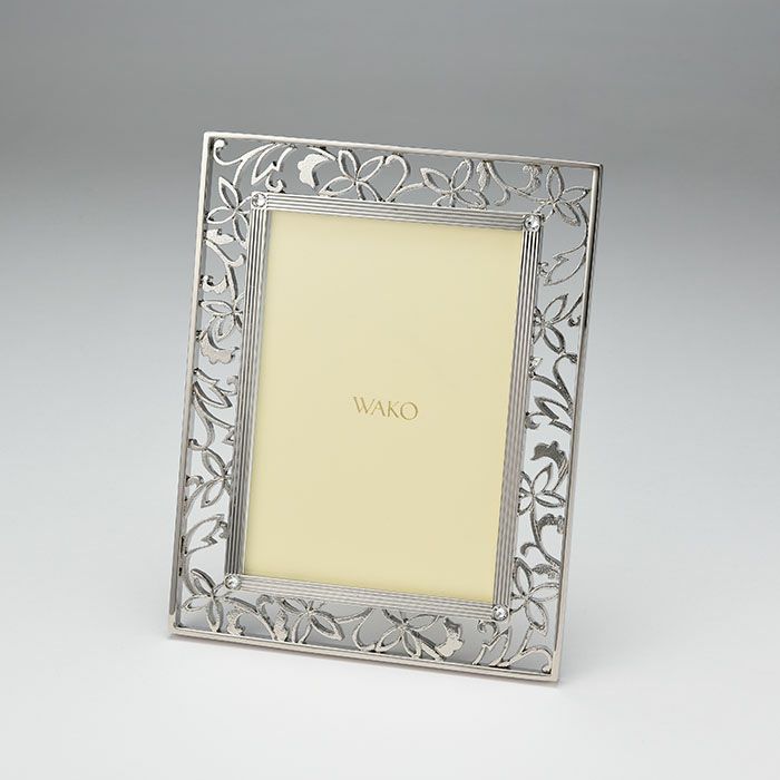 Gift Set】WAKOクロック〈MYS059S〉＆写真立て 〈透かし花柄〉 |室内 