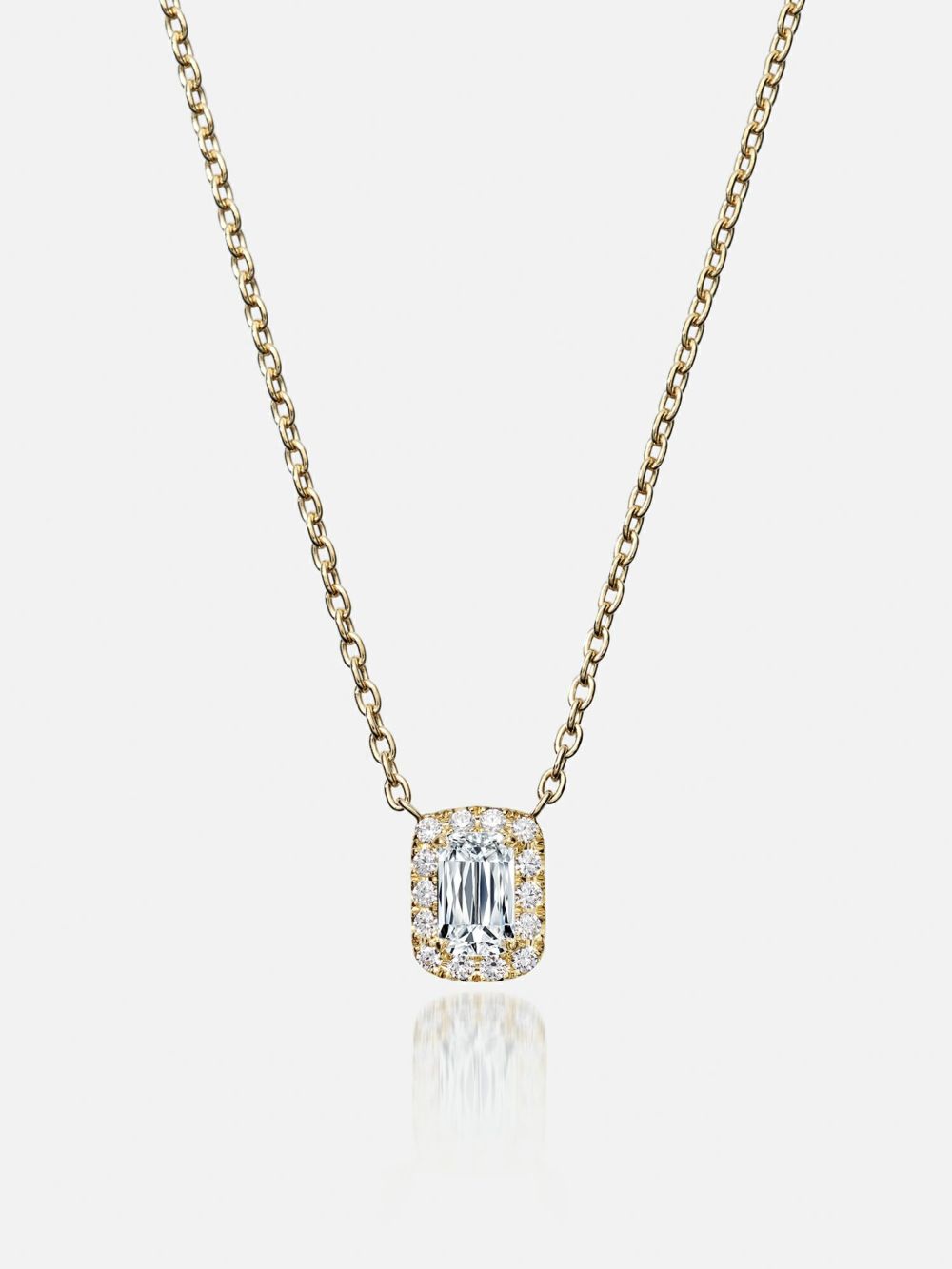 ネックレス〈18KYG アショカダイヤモンド 0.31ct〉