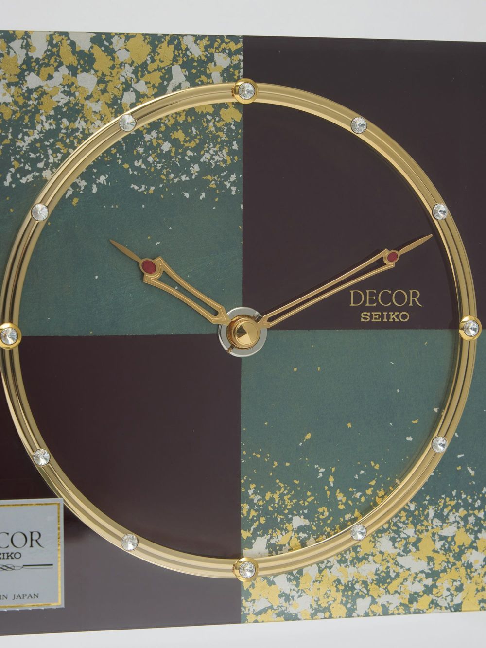 SEIKO 置時計 ゴールド 未使用 日本製　ヴィンテージ　結婚記念品　名前入り SEIKO（セイコー） クロック 時計 置き時計 名入れ 文字入れ 高級 木枠