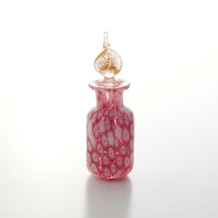 香水瓶イタリア　ベネチアガラス　ピンクの瓶　香水瓶