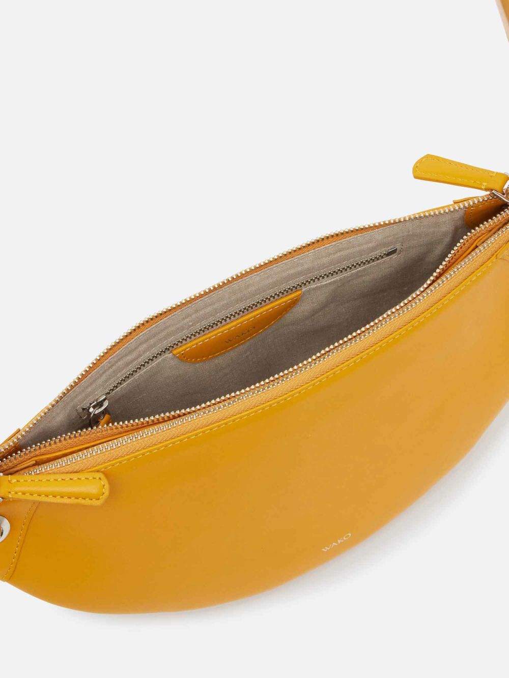 MANACO ダブルポシェット イエロー |ショルダーバッグ・ポシェット