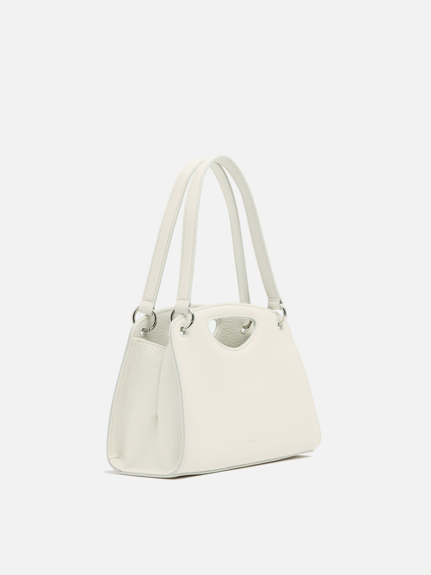 銀座和光アイボリー ストライプ ハンドバッグ 