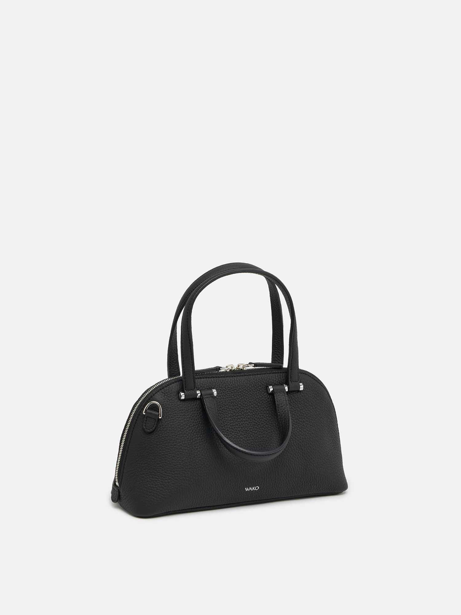美品✨銀座和光 WAKO ハンドバッグ 極上 目まぐるしい レザー ブラック 