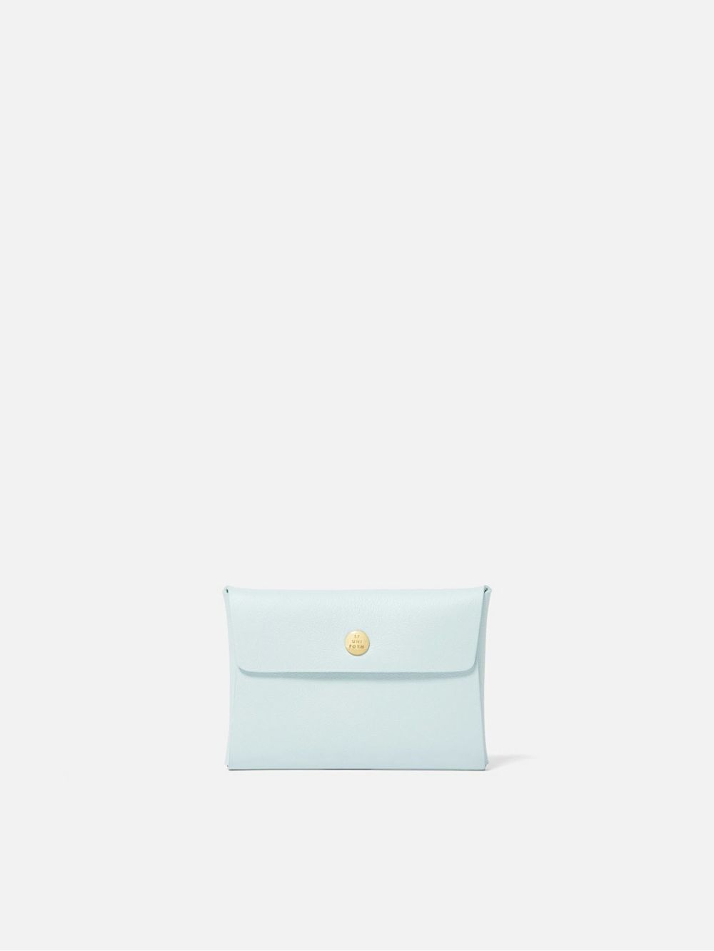 L/UNIFORM NO81 SMALL LEATHER ENVELOPE ライトブルー×ライト