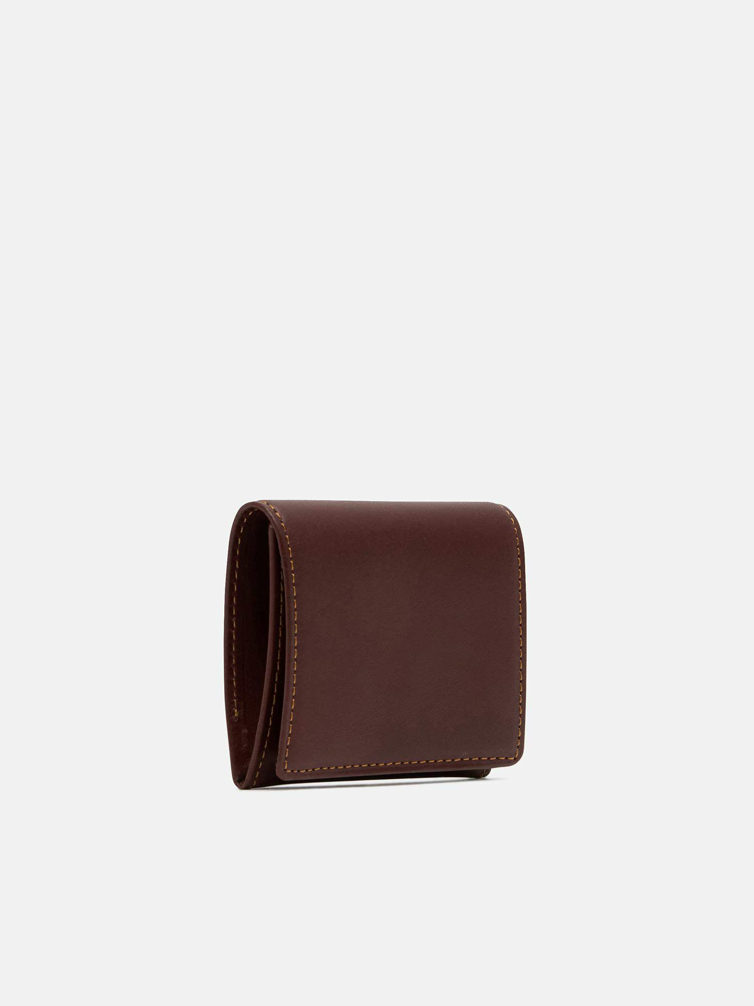 WAKO ダークブラウン 二つ折り財布（小銭入れ 〈メンズ〉 ダーク 