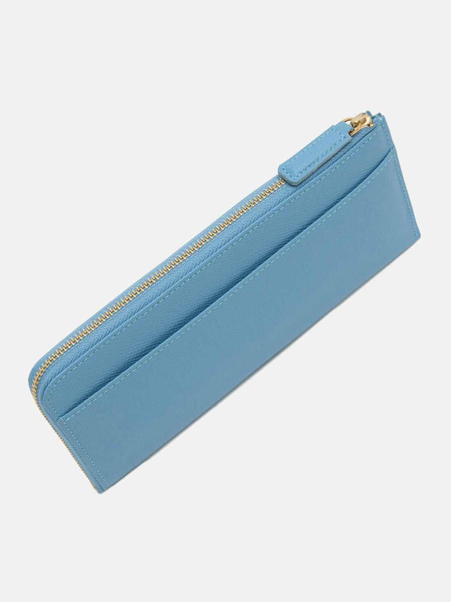 ライトブルー 長財布 スリムデザイン ロングウォレット ライトブルー |長財布 | WAKO公式オンライン