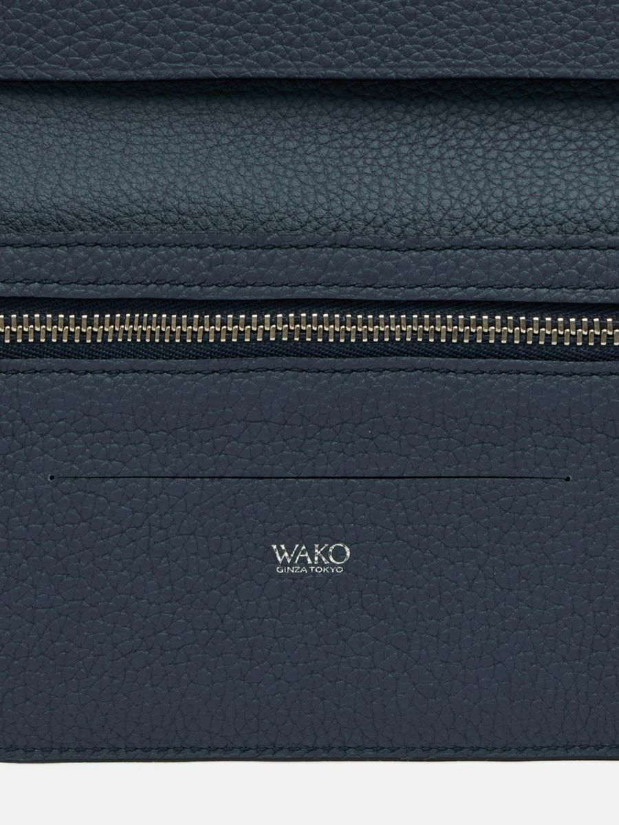 未使用）WAKO 財布 ネイビー 0540094865 楽天市場】和光 財布 レザー 三つ折り財布 革 ネイビー 紺