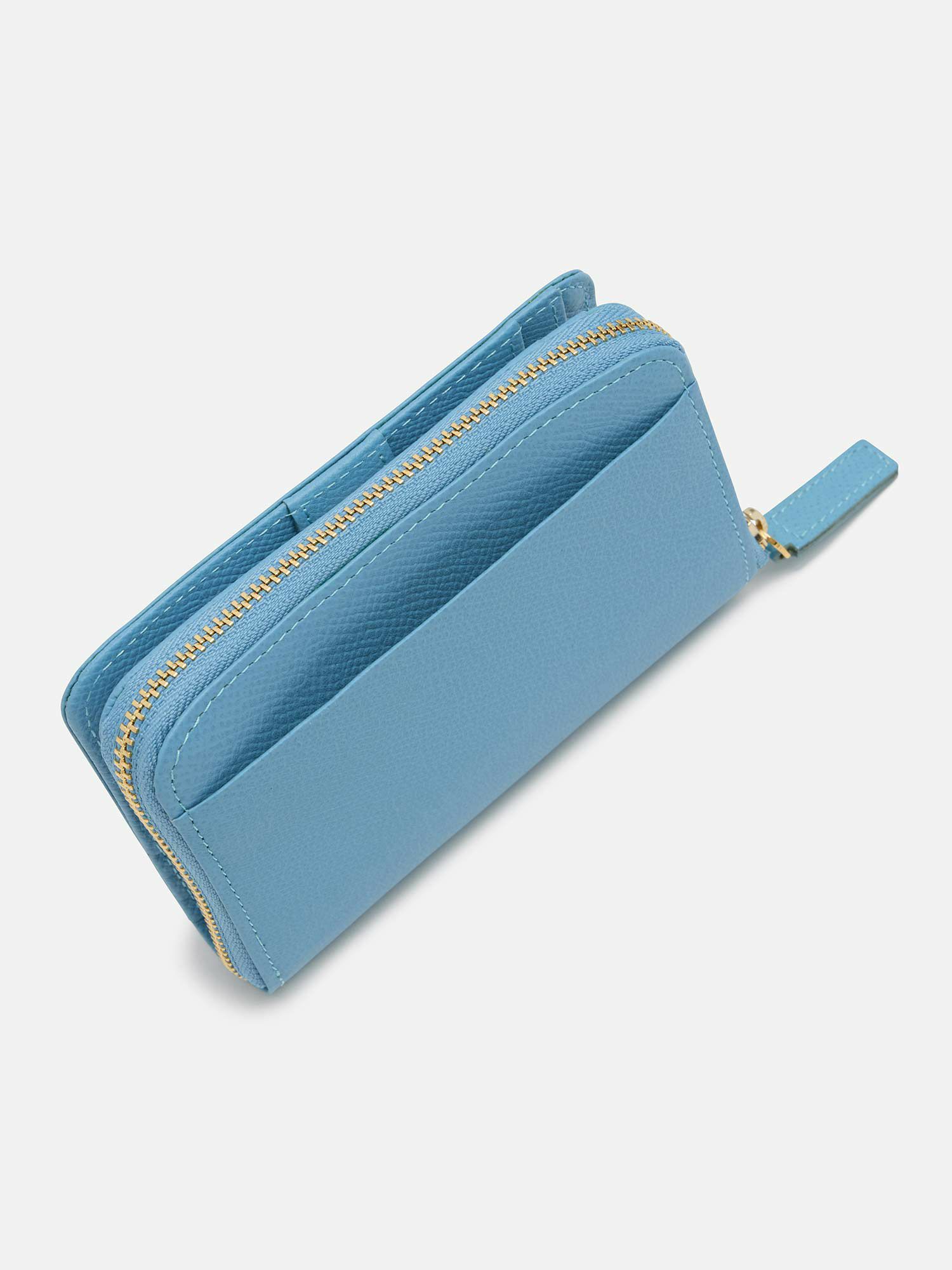 二つ折り財布 〈レディース〉 ライトブルー |折り財布 | WAKO公式 