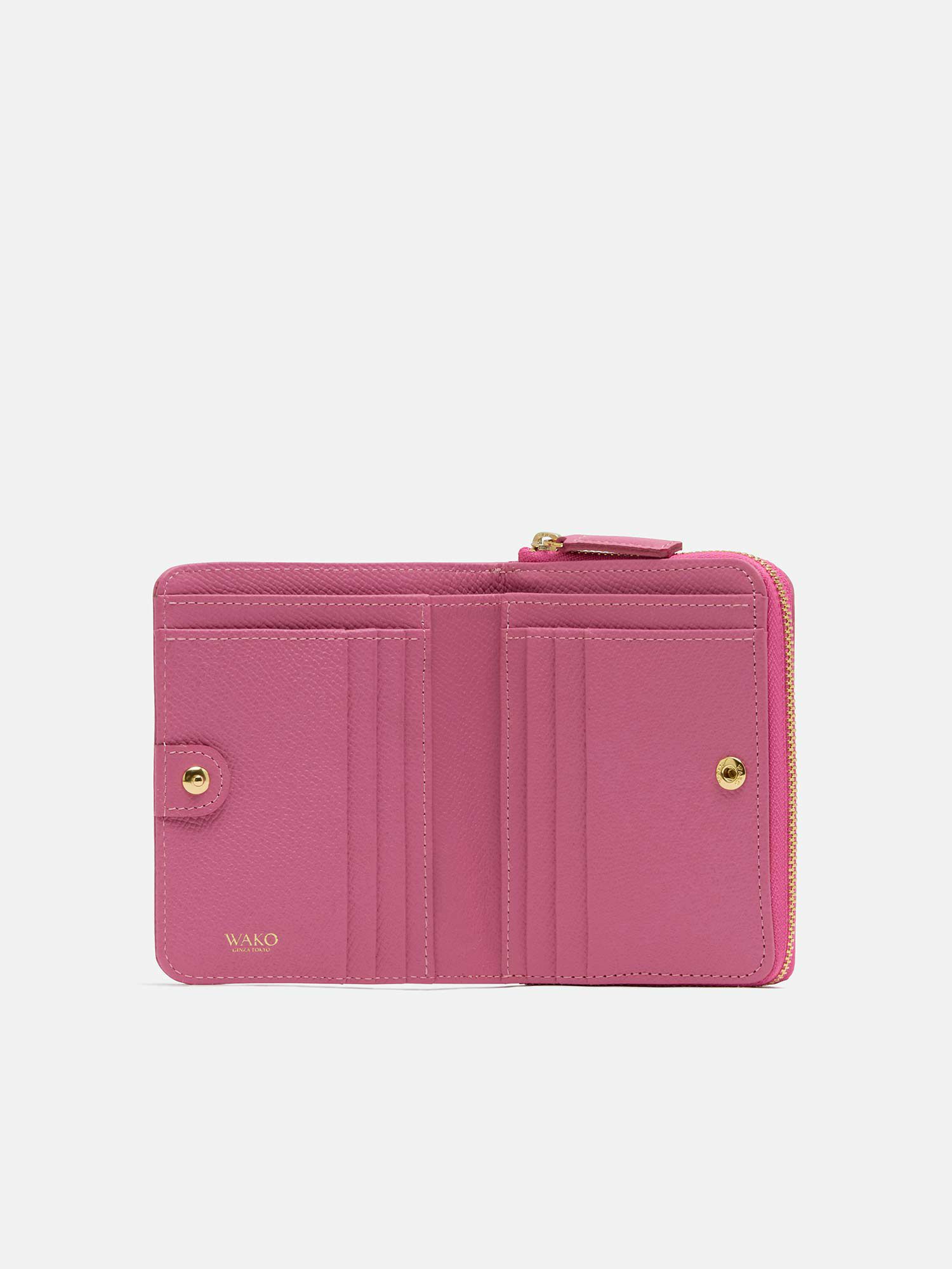 二つ折り財布 〈レディース〉 ピンク |折り財布 | WAKO公式オンライン 