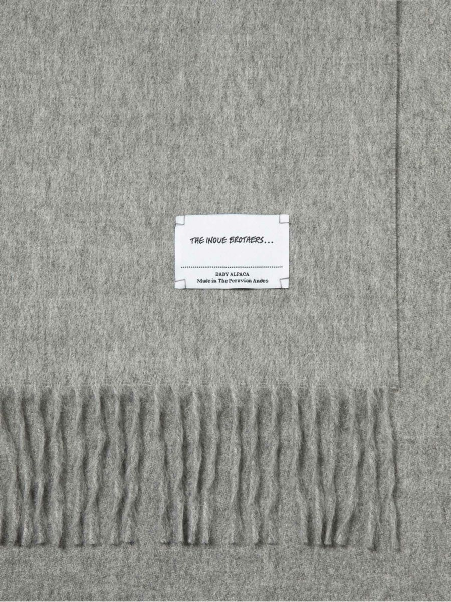The Inoue Brothers Brushed Scarf ライトグレー |The Inoue Brothers