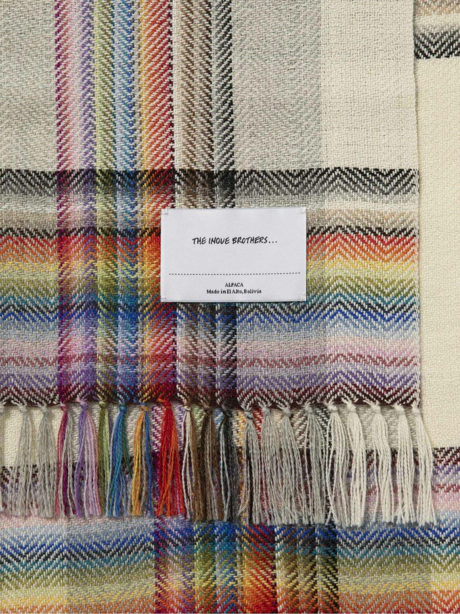 The Inoue Brothers Multi Coloured Scarf ホワイト |The Inoue