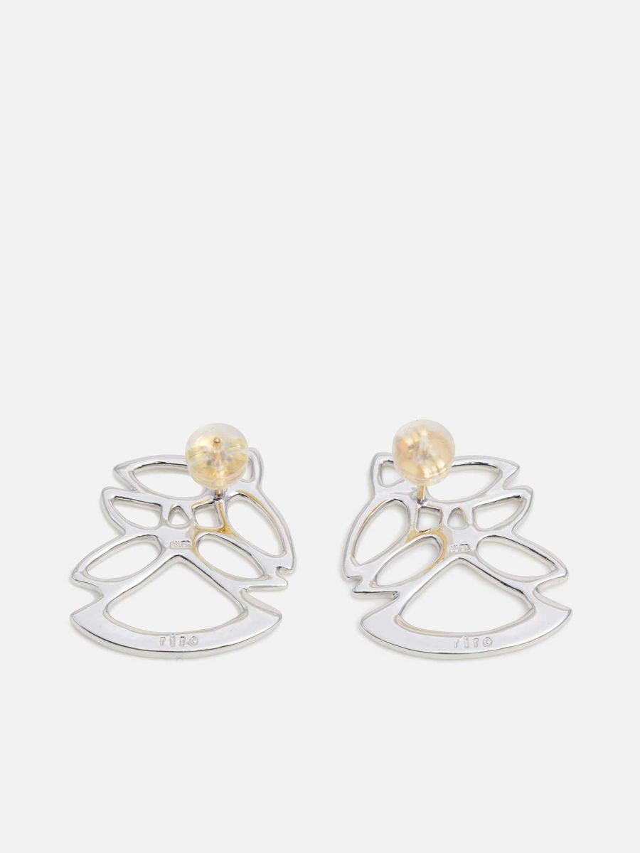 銀粉入りクリスタルローゼンジ 冬に似合う ピアスチャーム＊ 銀粉入りクリスタルローゼンジ 冬に似合う ピアスチャーム＊