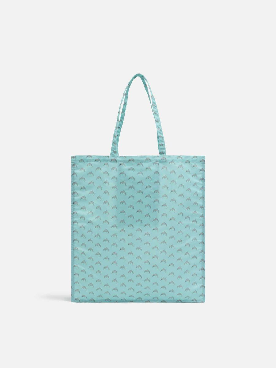 ディエッフェ・キンロック エコバッグ「DOLPHINS」 ライトブルー