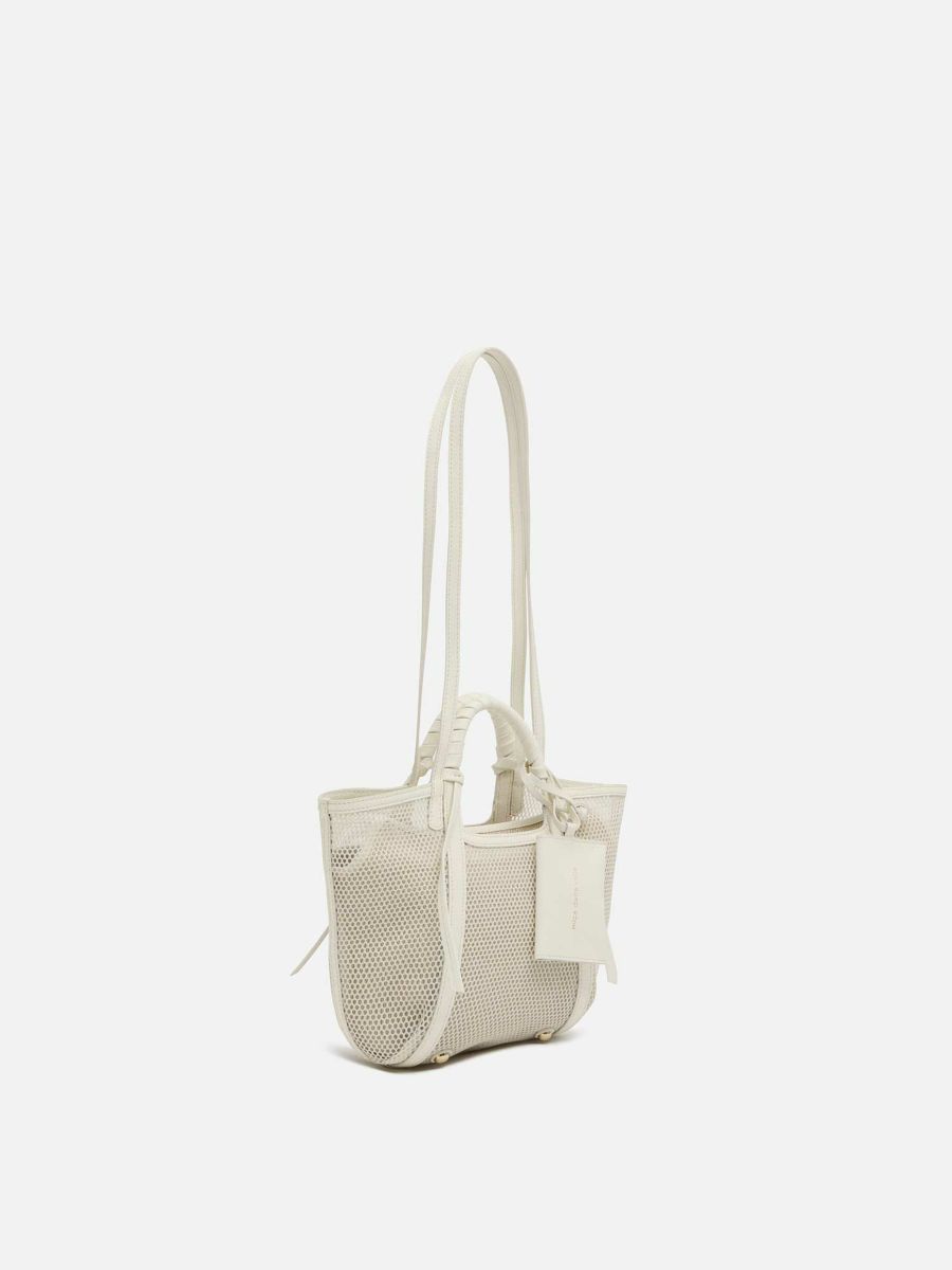 mica della valle メッシュバッグ small ホワイト |トートバッグ