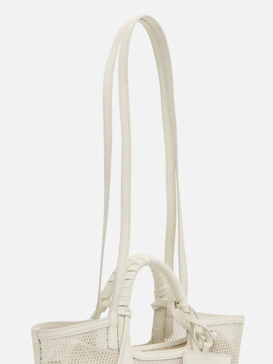 mica della valle メッシュバッグ small ホワイト |トートバッグ