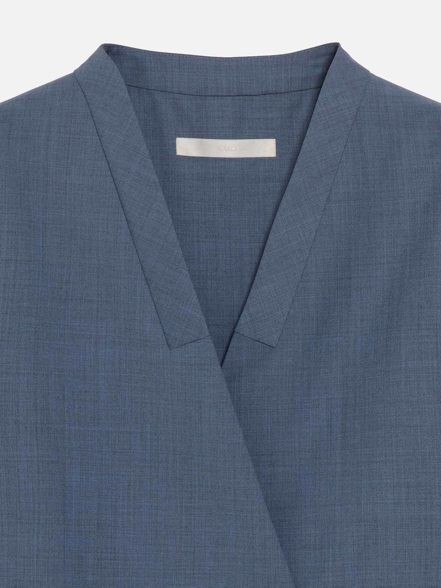 NEW CLOSET ジレ ショート ブルー |アウター・ジャケット | WAKO