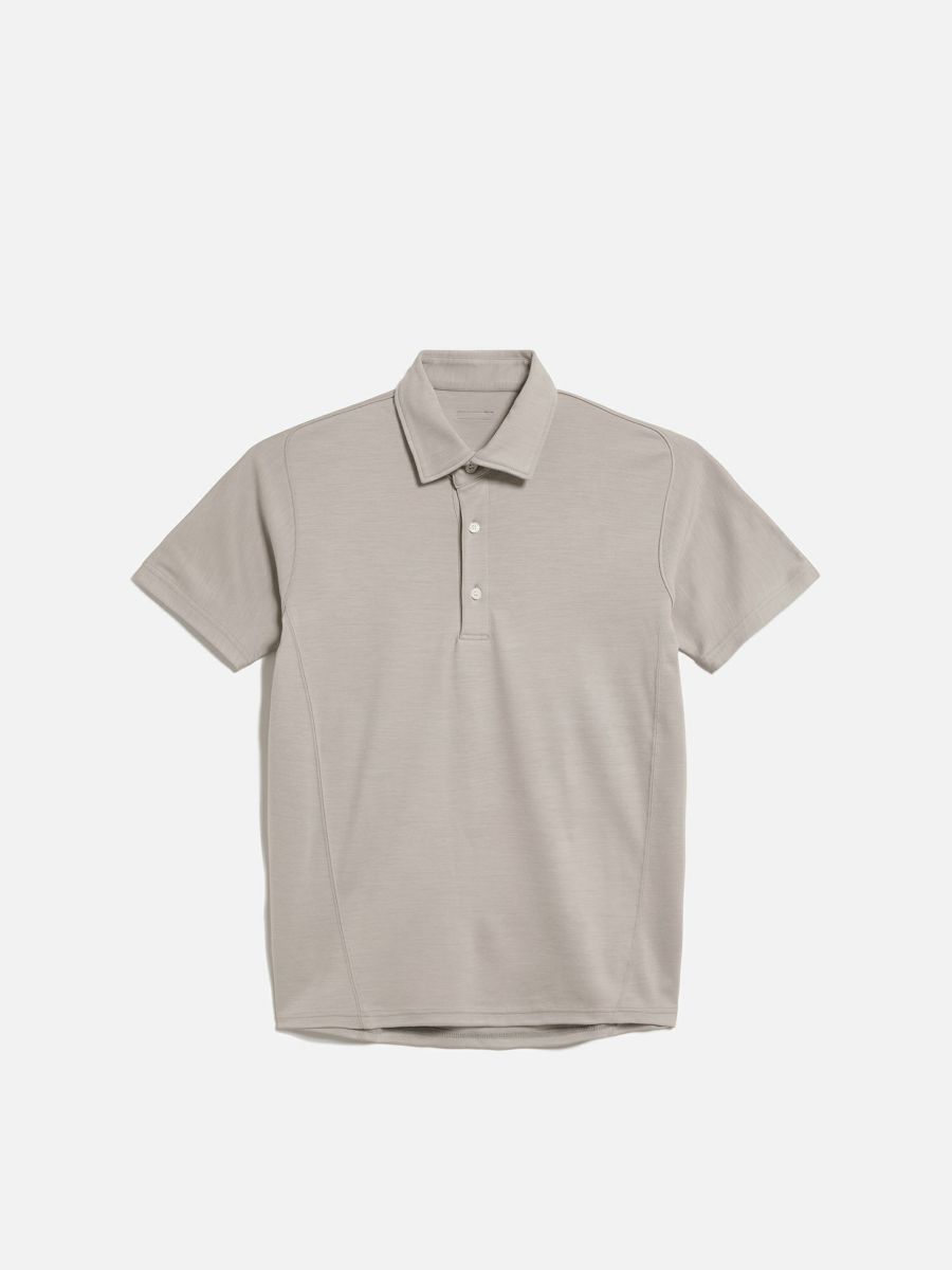 ベージュ　L MALBON GOLF ポロシャツウェア MALBON GOLF(マルボンゴルフ) 襟付きTシャツ ポロシャツ