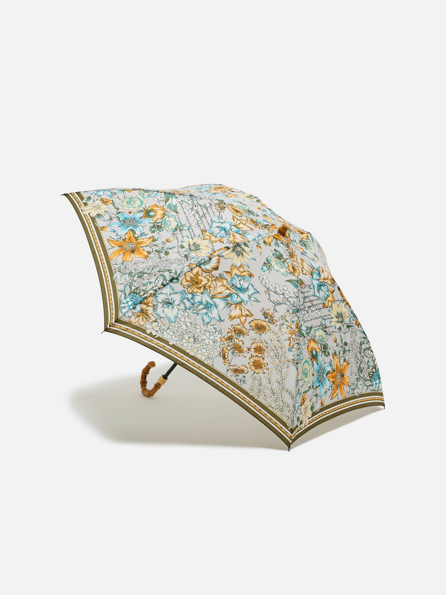 ほぼ新品WAKO銀座和光 刺繍 晴雨兼用折りたたみ日傘 ネイビー 紺 ほぼ新品WAKO銀座和光 刺繍 晴雨兼用折りたたみ日傘 ネイビー 紺