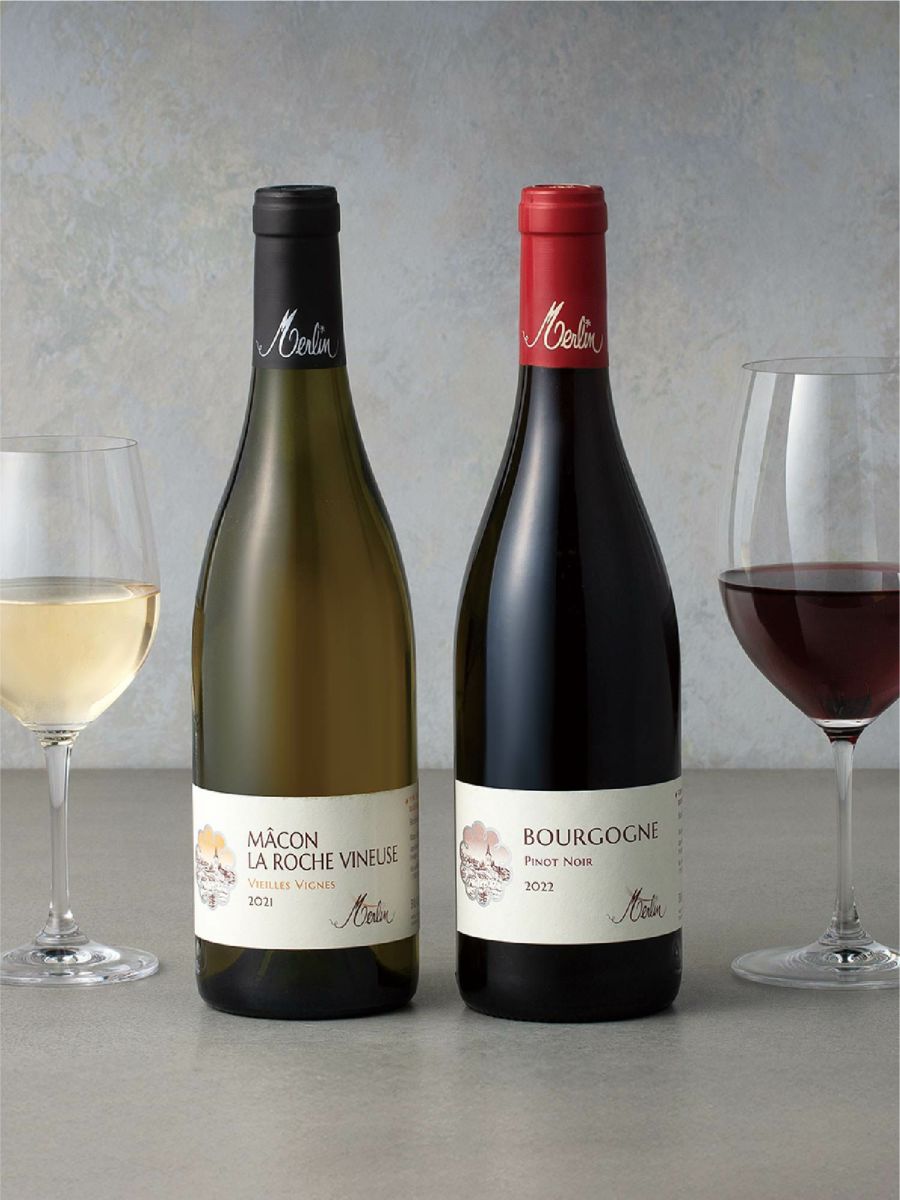 フランス産紅白ワイン2本セット〈箱入り〉