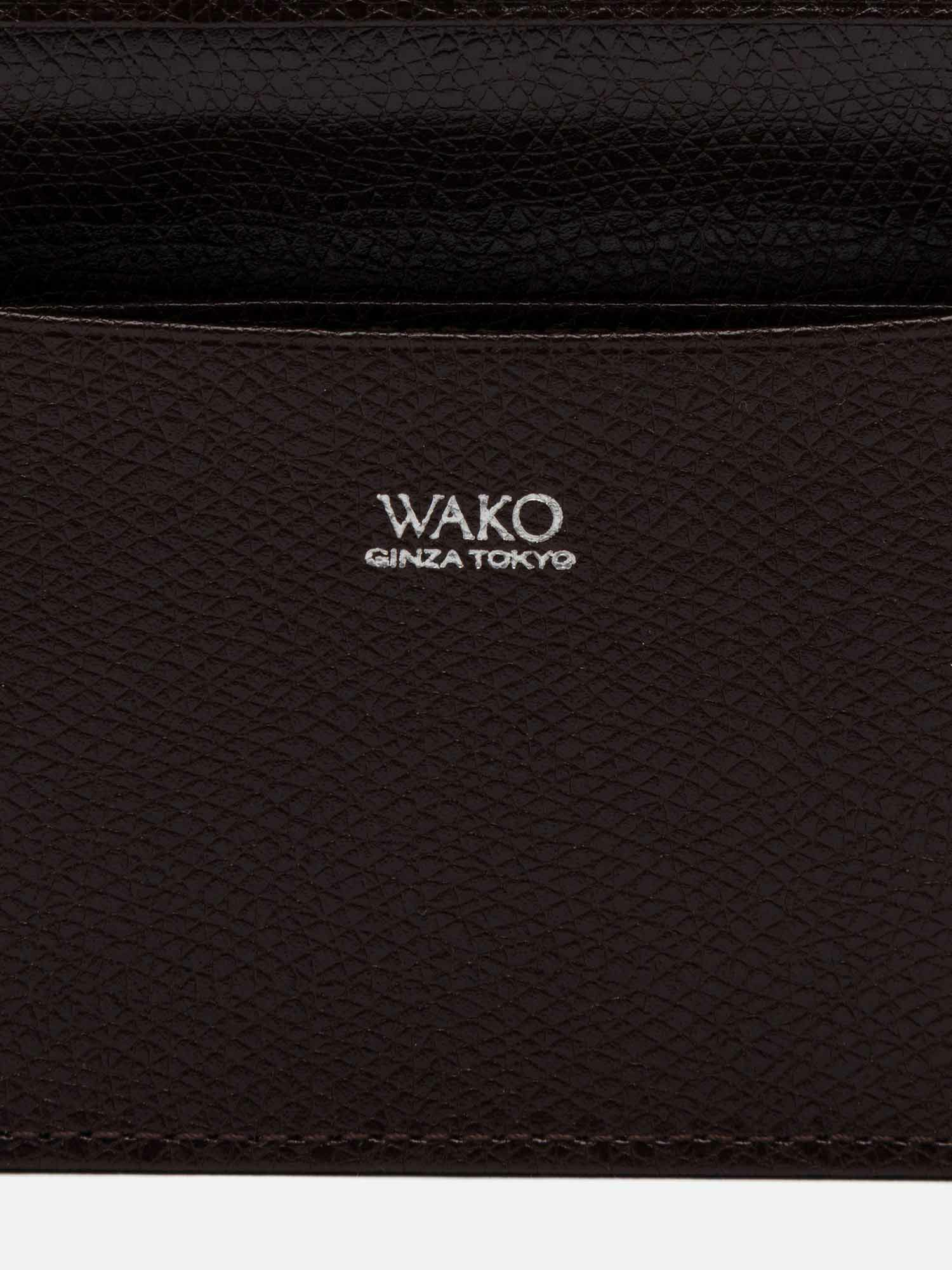 銀座和光WAKO ブラウン レザー 名刺入れ 名刺入れ ダークブラウン |その他の革小物 | WAKO公式オンライン