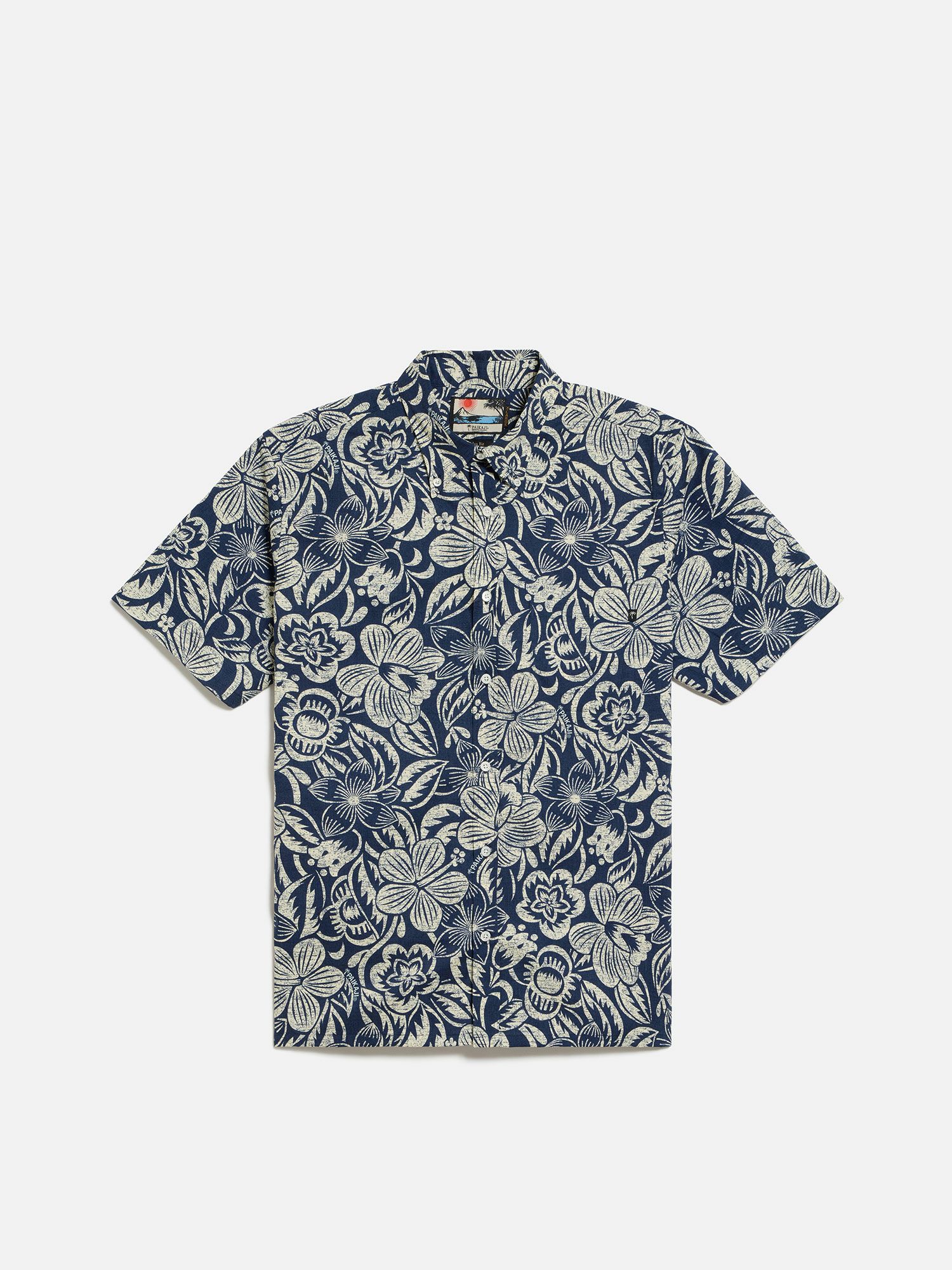 【未使用】サルベージパブリック アロハ シャツ 総柄 ハワイ製 XL ハイビ 青 SALVAGE PUBLIC サルベージパブリック トロピカル キャンプ