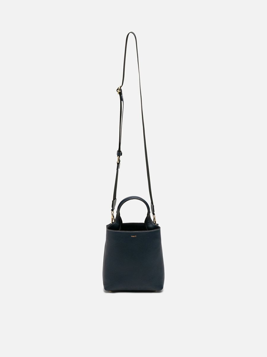 【新品未使用】mica della valle バッグ ネイビー mica della valle ミニバッグ ネイビー |ショルダーバッグ