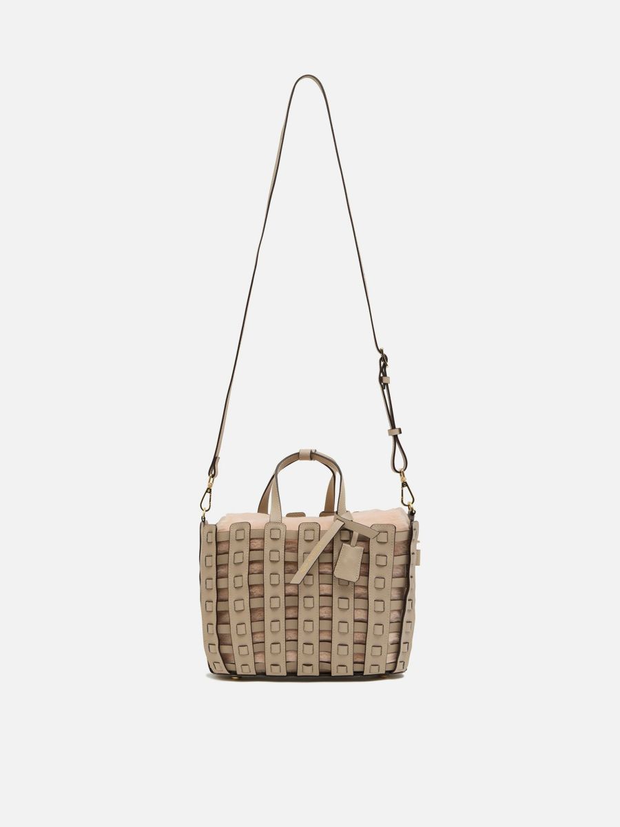 mica della valle メッシュトートバッグ ライトベージュ |トートバッグ