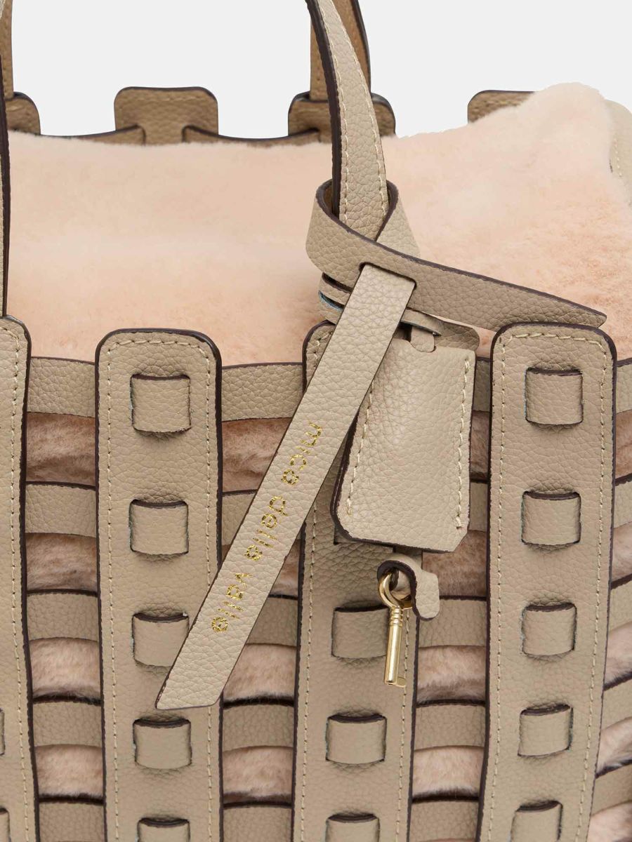 mica della valle メッシュトートバッグ ライトベージュ |トートバッグ