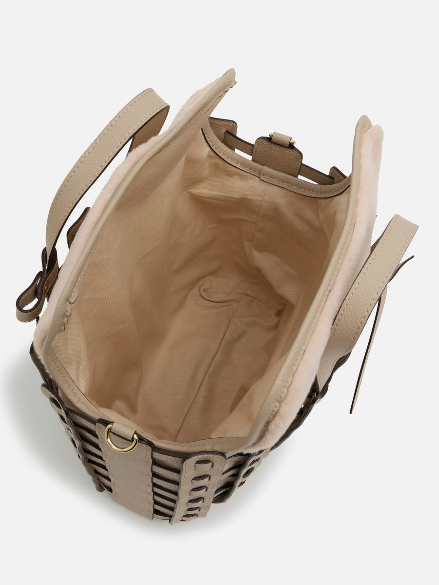 mica della valle メッシュトートバッグ ライトベージュ |トートバッグ