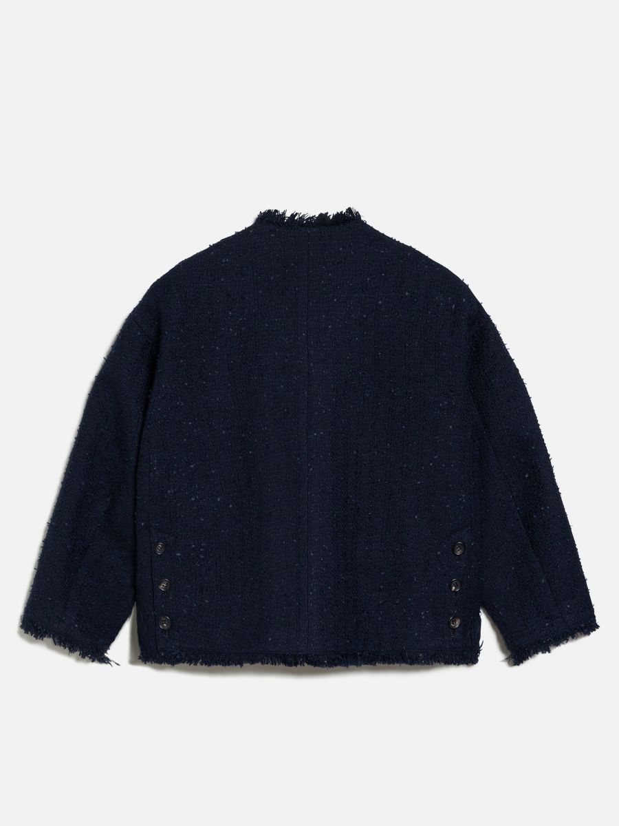 NEW CLOSET ツイードジャケット ネイビー |アウター・ジャケット
