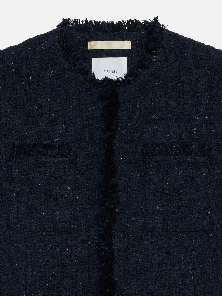 NEW CLOSET ツイードジレ ネイビー |アウター・ジャケット | WAKO公式