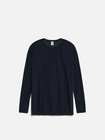 NEW CLOSET シアークルーネックカットソー ブラック |トップス