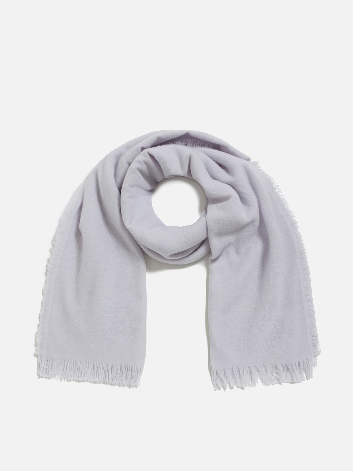 アソースメレ カシミヤマイクロバスケットストールii ラベンダー