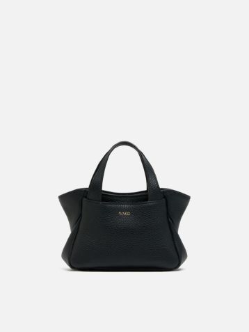 WAKO × MAURO GOVERNA バック　チャコールグレー　美品 WAKO×MAURO GOVERNA バッグ ブラック／シルバー |ハンドバッグ
