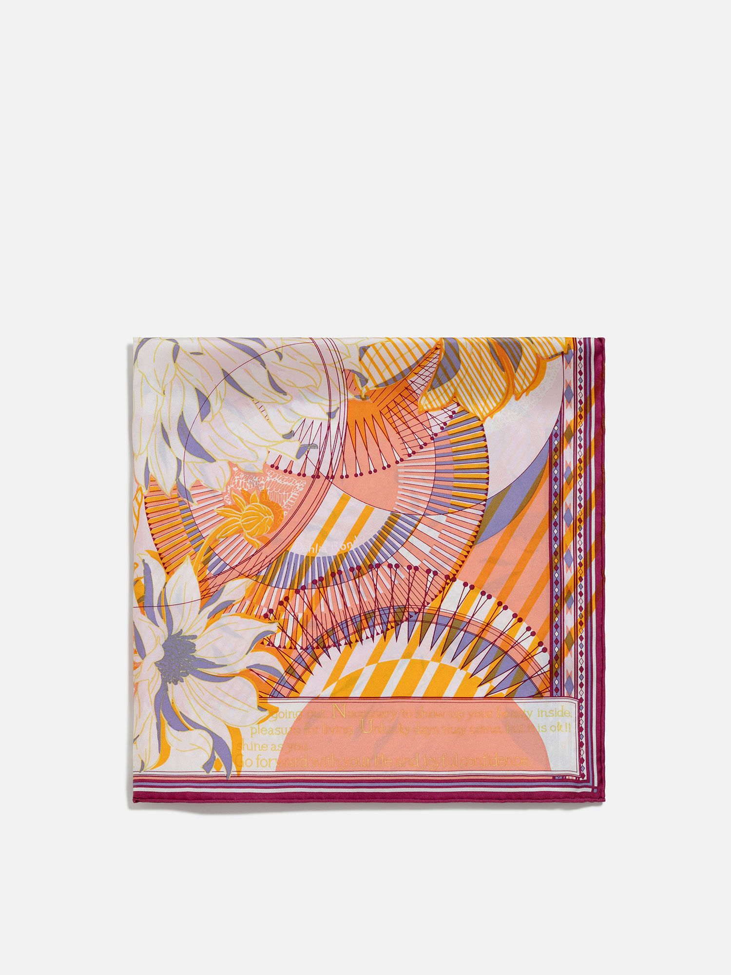 マニプリ スカーフ コラージュダリアロンド オレンジ |スカーフ | WAKO