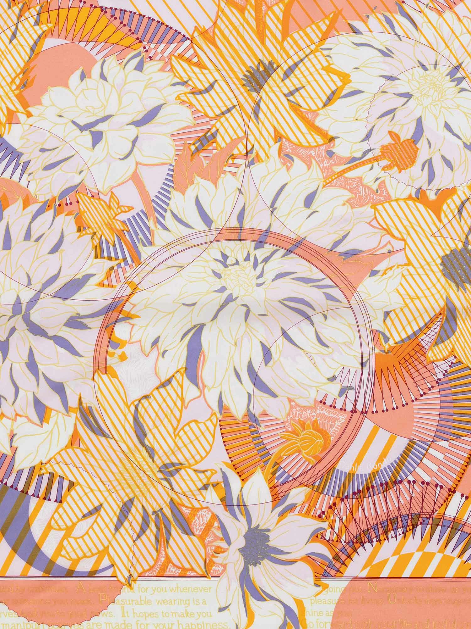 マニプリ スカーフ コラージュダリアロンド オレンジ |スカーフ | WAKO