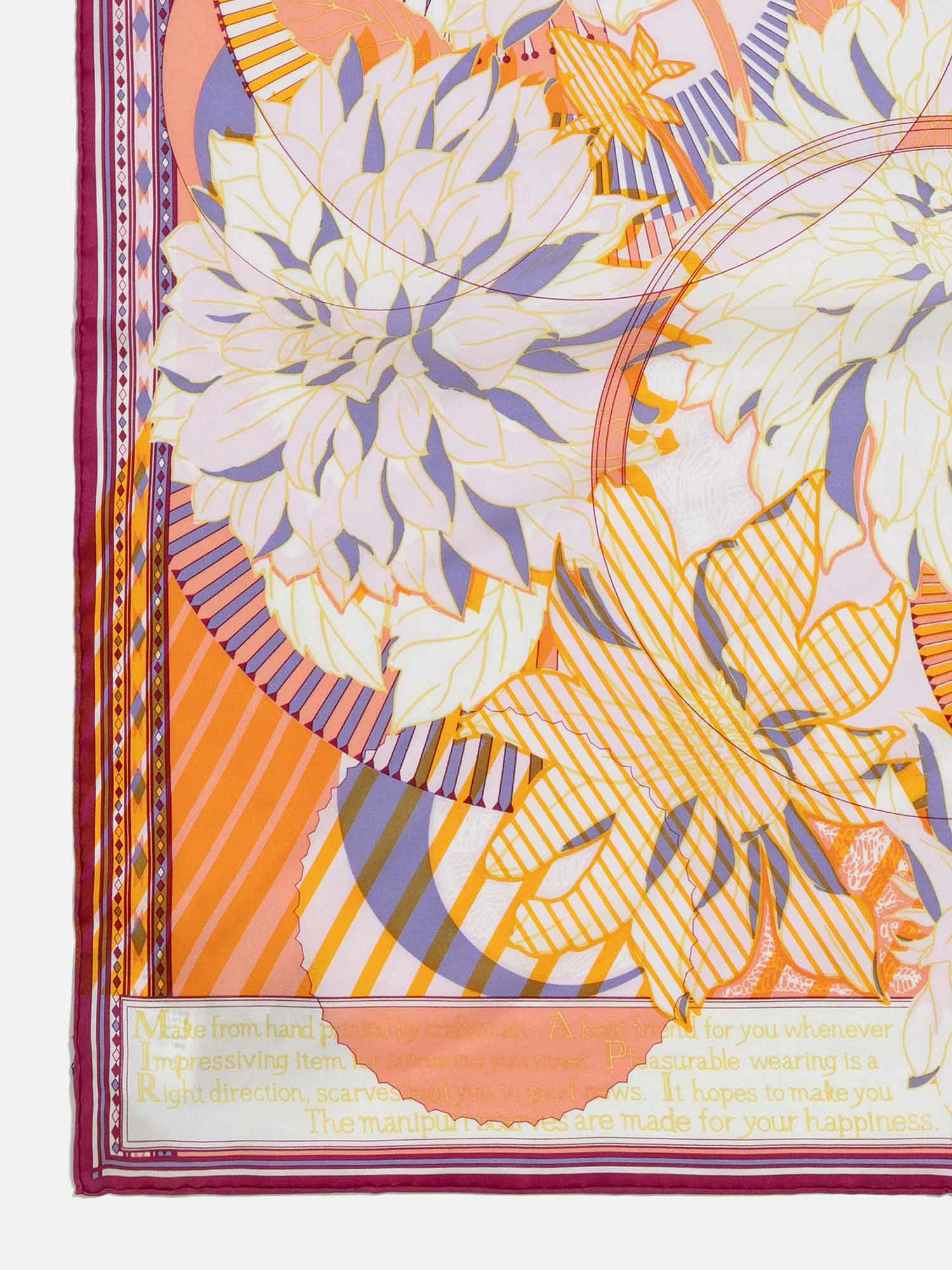 マニプリ スカーフ コラージュダリアロンド オレンジ |スカーフ | WAKO