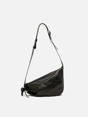 FUROSHIKI CROSS BODY BAG M LAMB ブラック |ショルダーバッグ