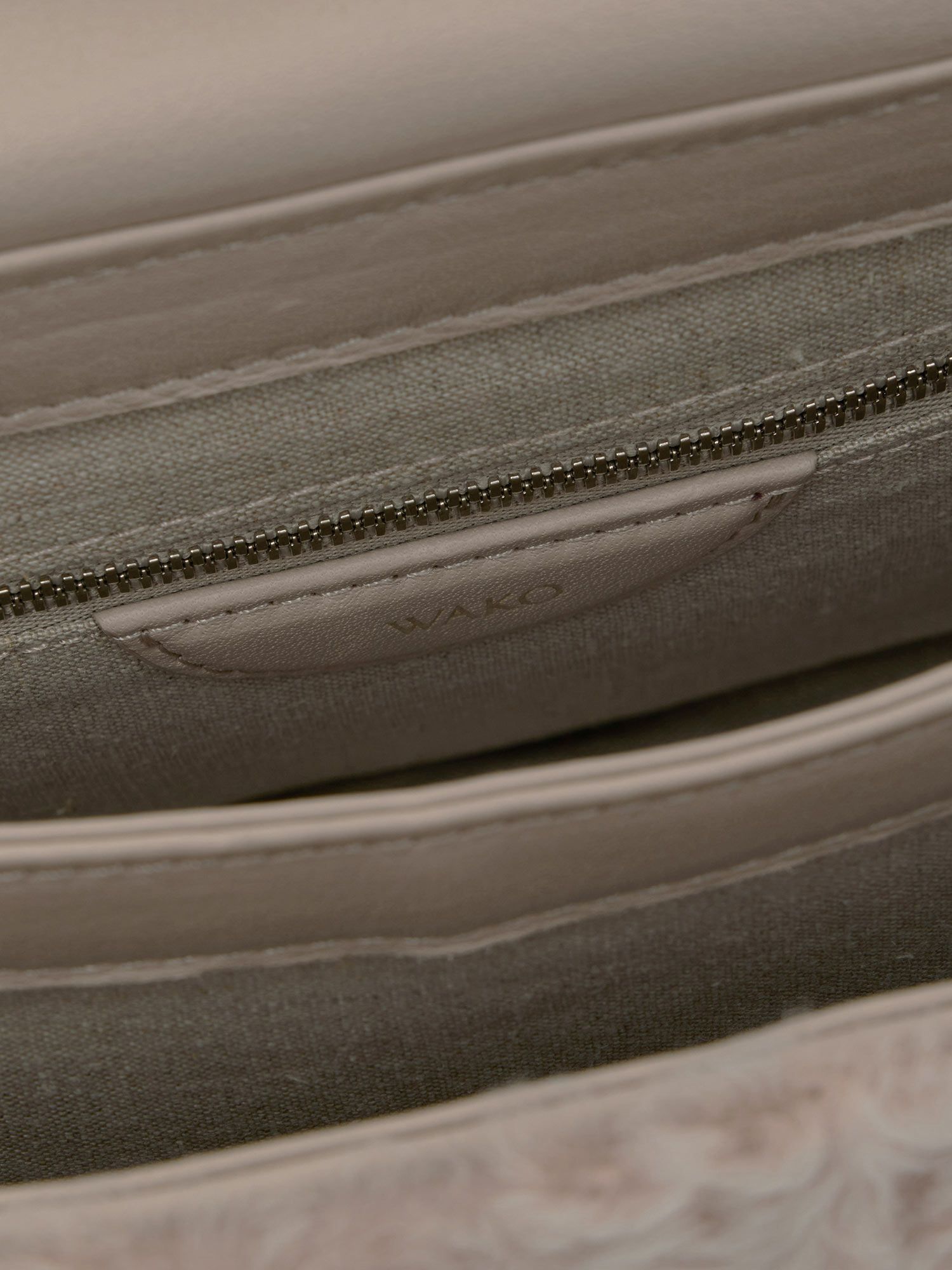 MANACO トップハンドルミニショルダーバッグ ムートン ベージュ