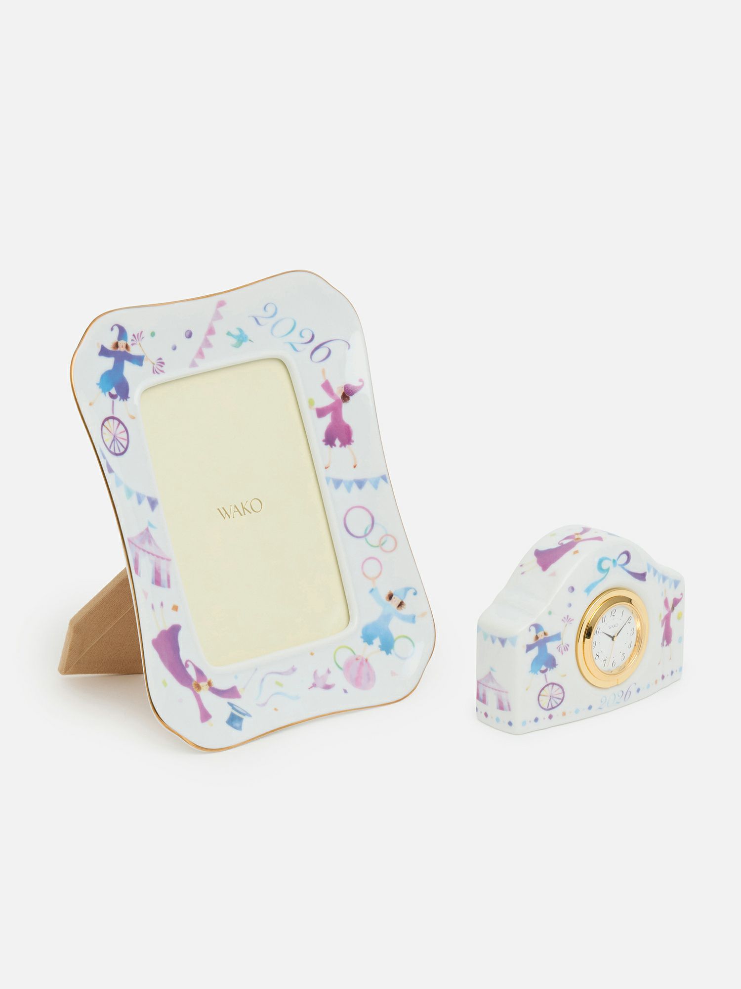 Gift Set】WAKOイヤーズクロック〈SG047〉＆ピエロ写真立て2026 |WAKO